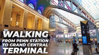 Walking NYC  Penn Station to Times Square amp Grand Central Terminal July 2021 [upl. by Vtarj]