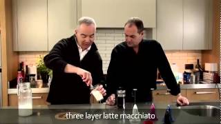 aerolatte  milk frother makes three layer caffè latte macchiato [upl. by Attaynek]