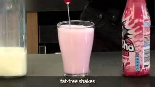 How to make a fat free milkshake using an aerolatte milk frother [upl. by Hersch]